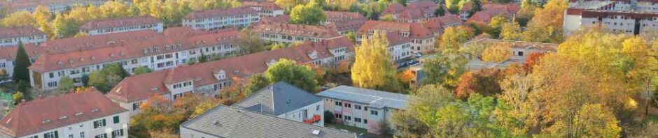 Luftbild vom Mehrfamilienhaus an der Schrammsteinstraße 18 in Dresden-Gruna. Foto: Wid